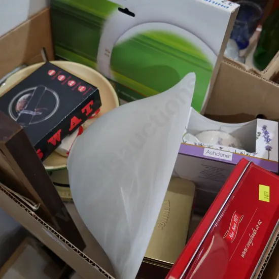 Light shade, tins etc