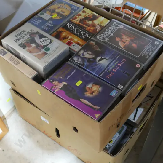 2 boxes VHS tapes