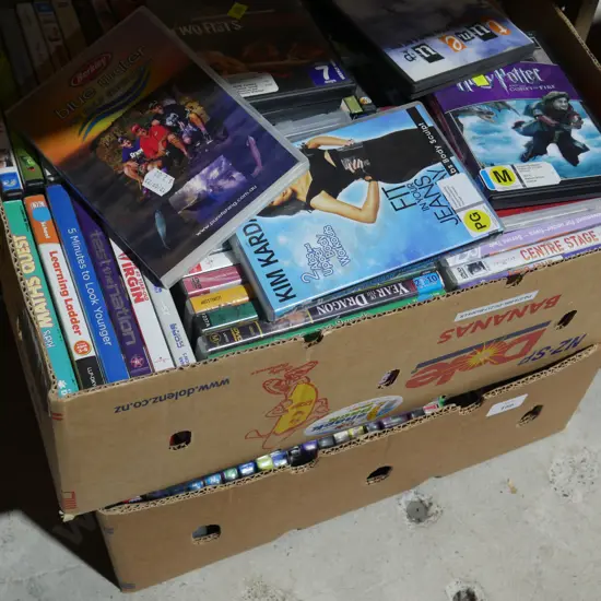 2 boxes, DVD's etc