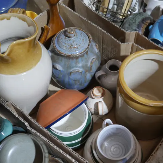 Stoneware jug, pottery etc