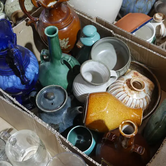 Pottery jugs etc