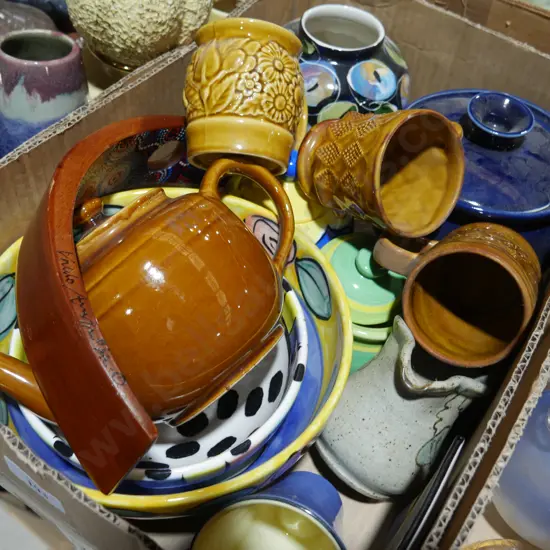 Pottery bowls , cups etc