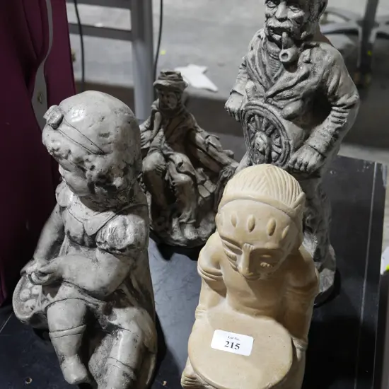 Concrete garden figurines