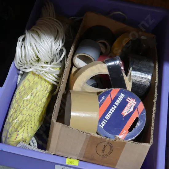 Rope, sellotape etc