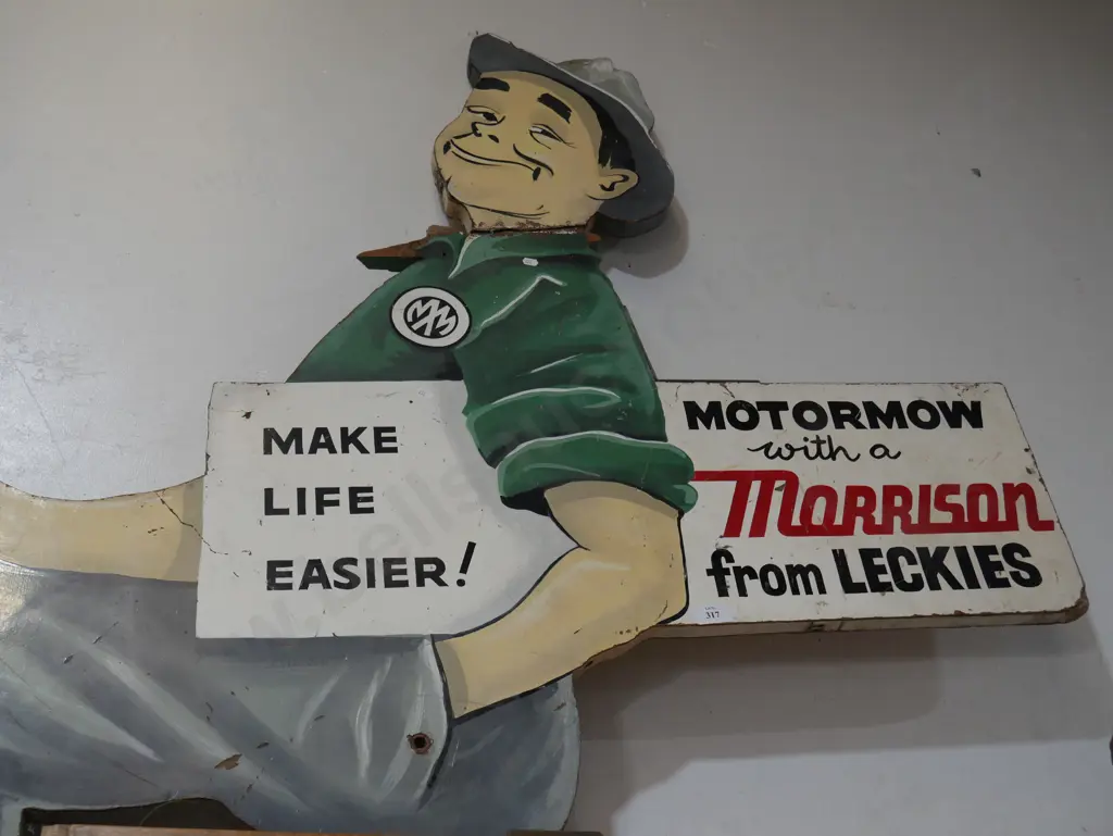 Old Morrison lawnmower Advertising sign Image 1++