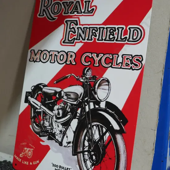 Royal Enfield tin sign
