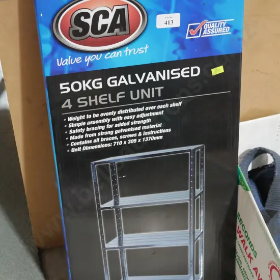 Metal workshop shelves