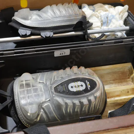 Knee pads, tool box
