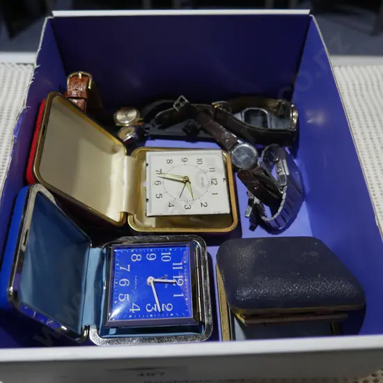 Travel clocks, watches