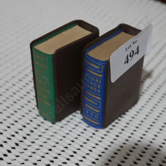 2 volumes miniature Maori proverbs, place names