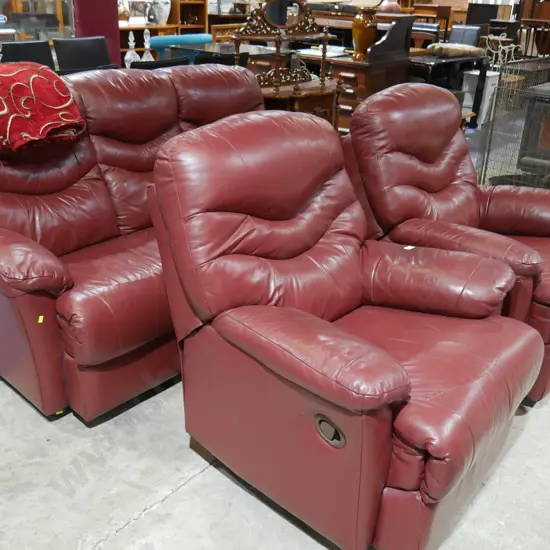 3 piece leather lounge suite