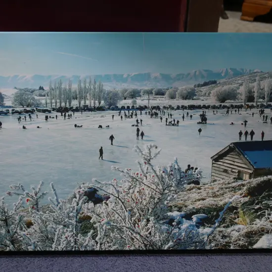 Ice skating Idaburn Dam Otago picture