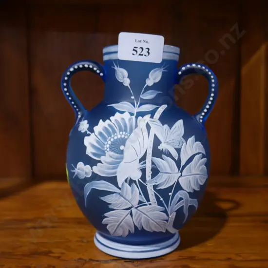 Hand painted glass vase