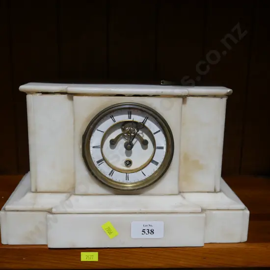 Marble mantle clock
