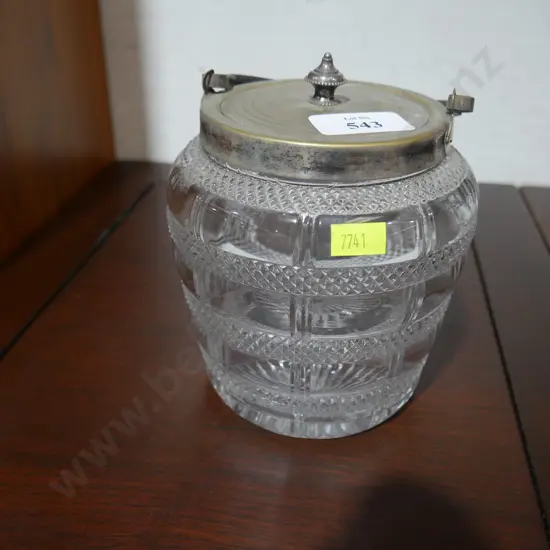 Crystal biscuit barrel