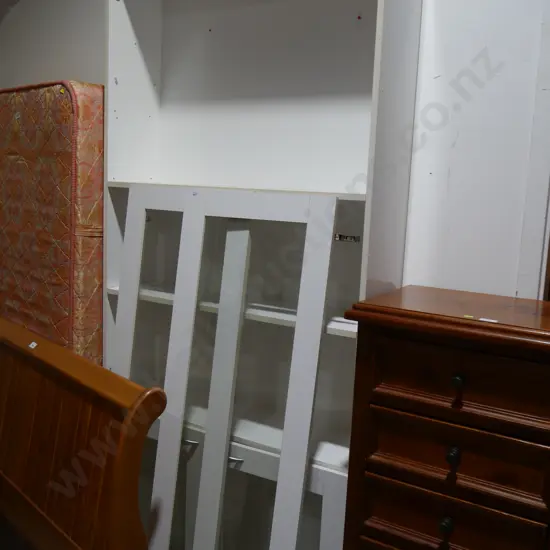 Large white kitchen display cabinet