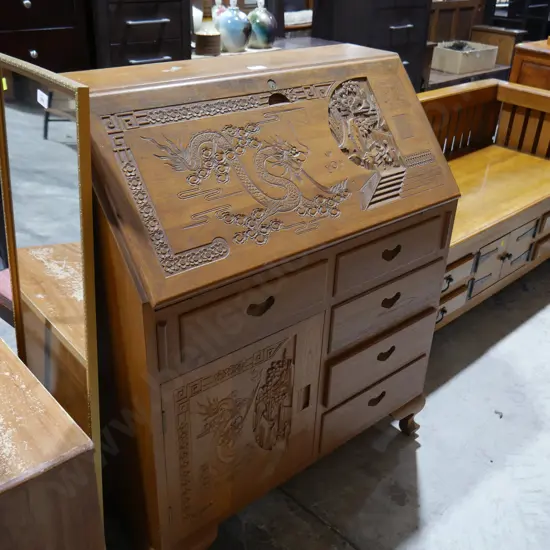 Oriental drop front desk