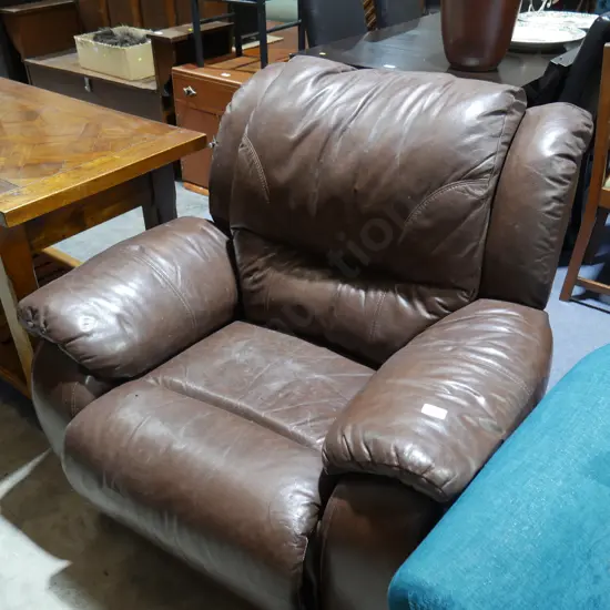 Leather arm chair