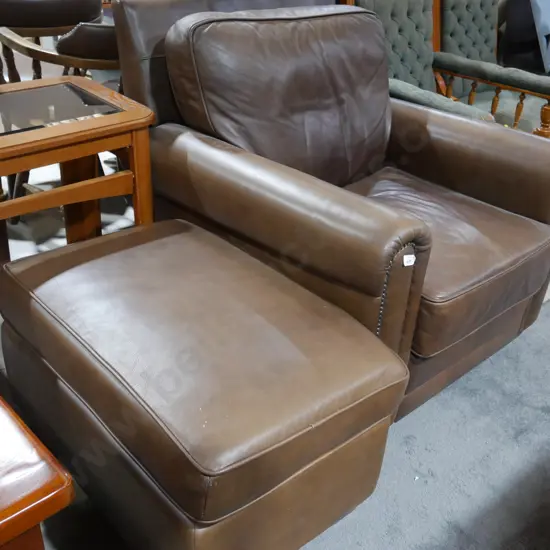 Armchair and footstool