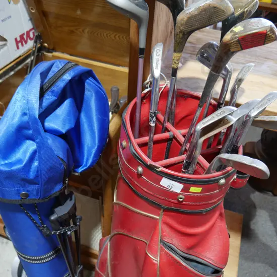 Golf clubs and bags
