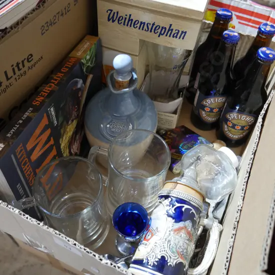 Speights, beer glass etc