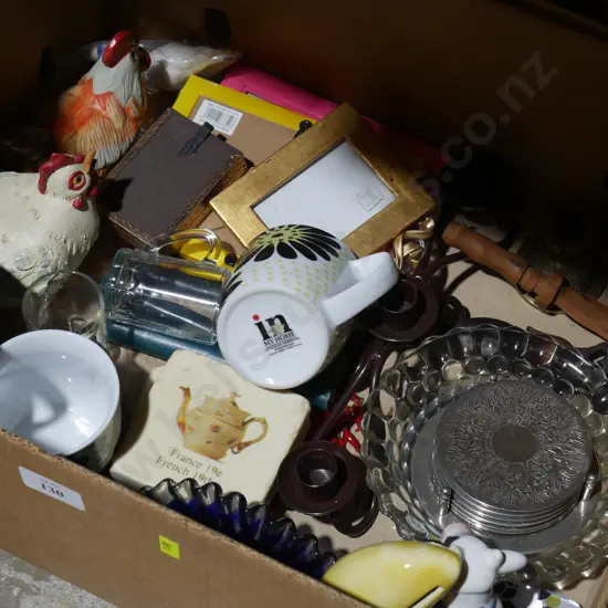 Chickens, cow, nicknacks