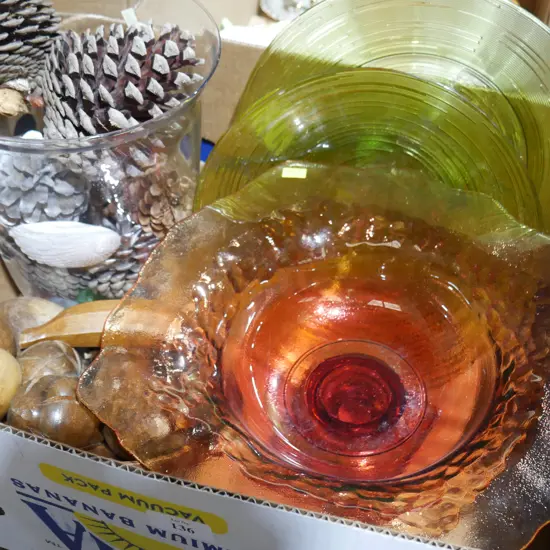 Glassware, woodware etc