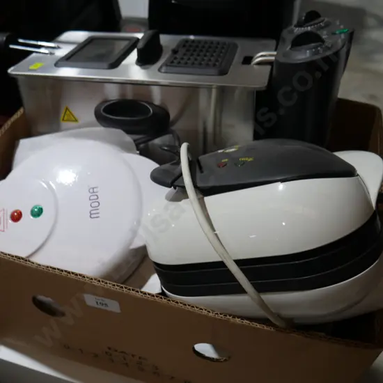 Box of electrical kitchen items