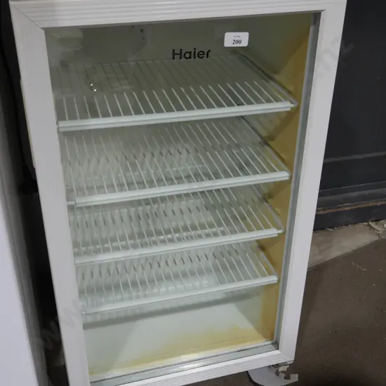 Haier glass fronted fridge