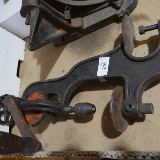 Antique hand operated drill press