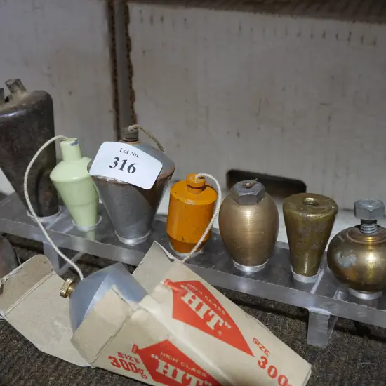 Collection of plumb bobs