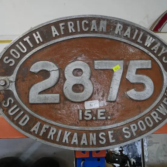 South African railway sign