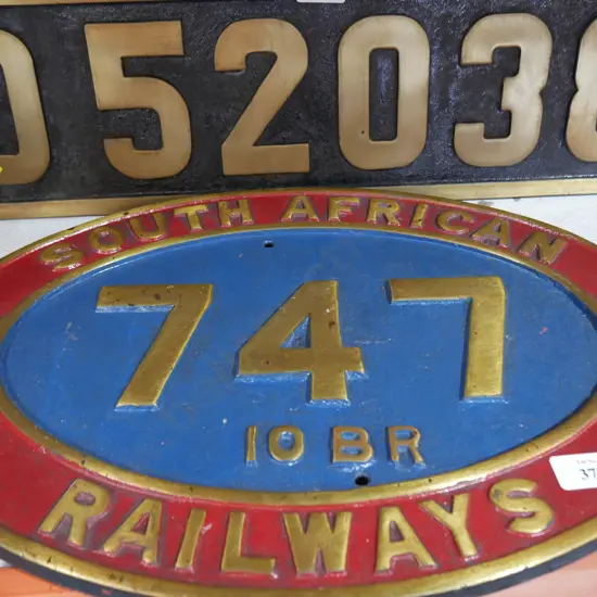 South African railway plaque