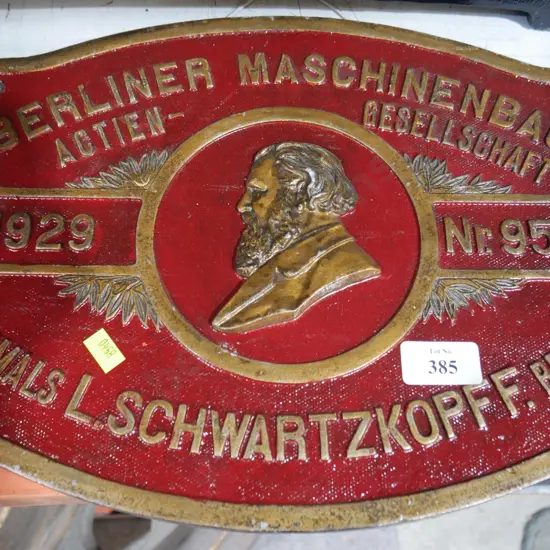Berlin railway plaque