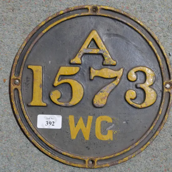 A1573 wg plaque