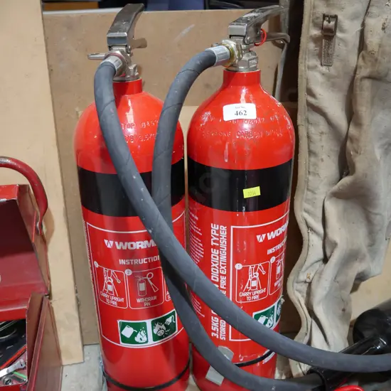 2 fire extinguishers