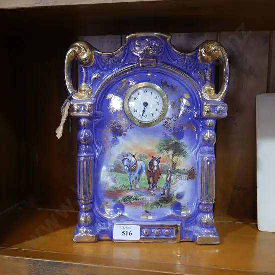 English porcelain clock