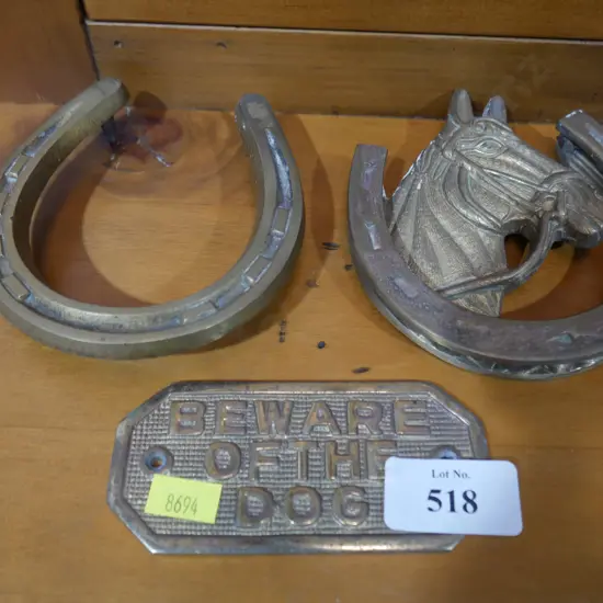 Brass horseshoes etc