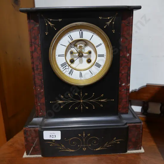 Marble mantle clock