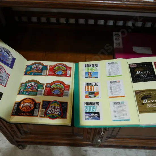 2 North Island albums of beer labels