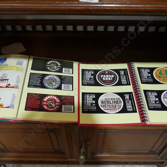 2 South Island albums of beer labels