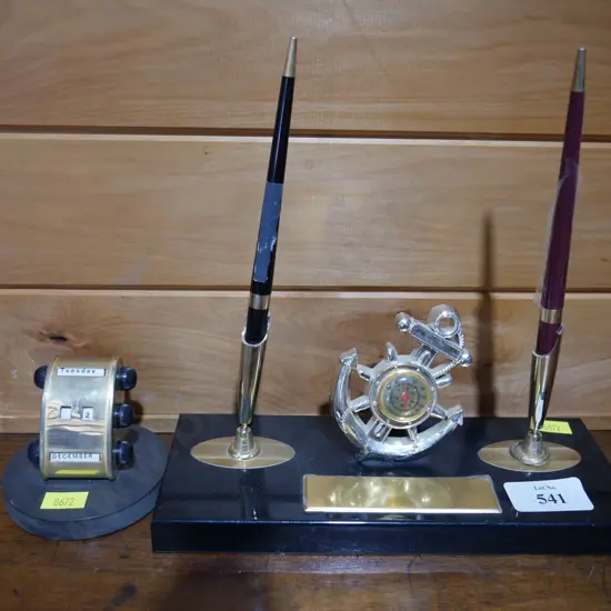 Writing set, calendar