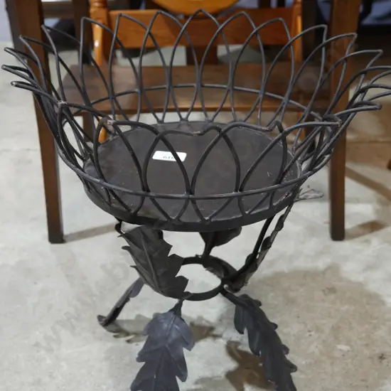 Wrought iron plant stand