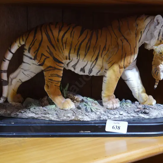 Tiger and cub figure