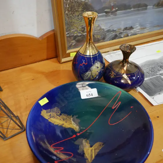 3 Peter Collis pottery items