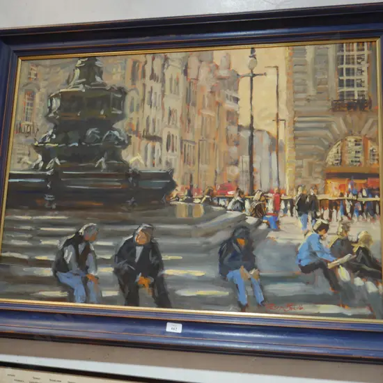 framed Paul Beadle oil painting