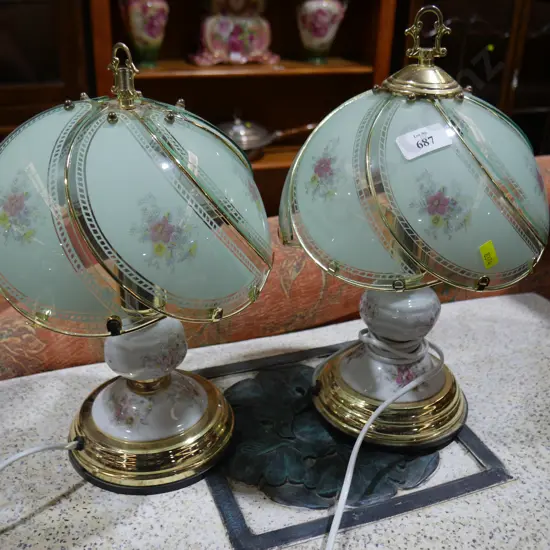 Pair of touch lamps