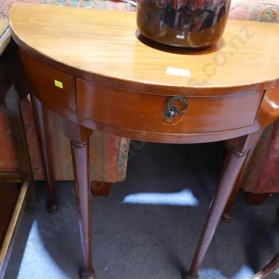 Half round hall table