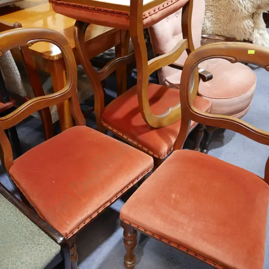 4 balloon back chairs