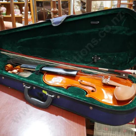 Violin in case